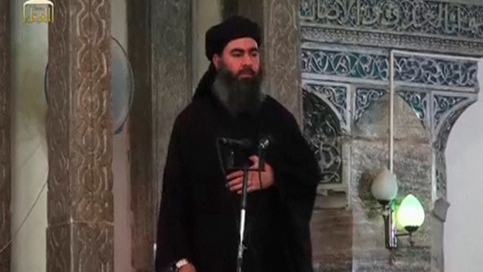 A man purported to be the reclusive leader of the militant Islamic State Abu Bakr al-Baghdadi (Reuters / Social Media Website via Reuters TV)