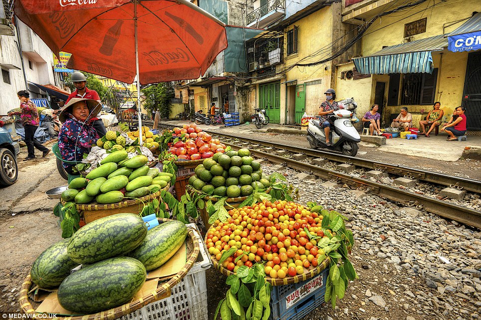 In place of a refreshments trolley: The Vietnamese government is currently seeking more than &pound;1billion of investment to improve safety features on its railway