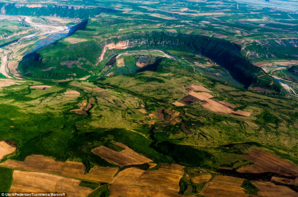 Seen from above: While Pedersens photography was restricted while he was on the ground, in the air he was able to capture shots from the window of his plane