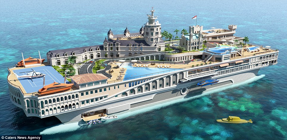 Si&ecirc;u du thuyền tương lai của Monaco. Ảnh: Caters News Agency