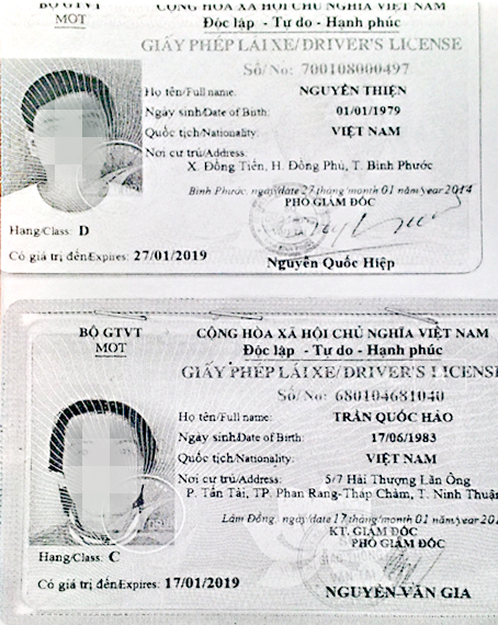 Giấy ph&eacute;p l&aacute;i xe mẫu mới bị l&agrave;m giả.