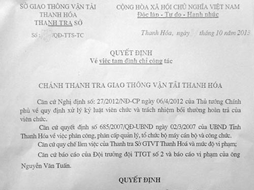 “Ém” vụ thanh tra nhận mãi lộ?