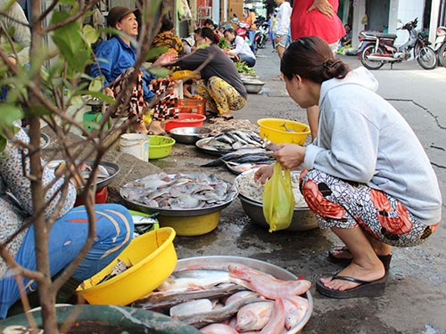 Họp chợ trong hẻm