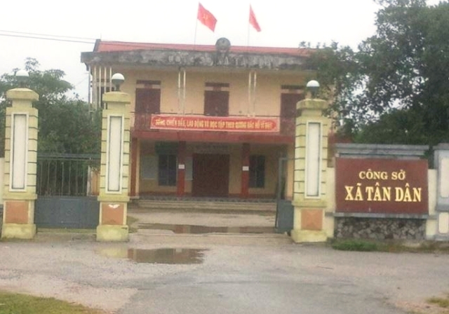 C&ocirc;ng sở x&atilde; T&acirc;n D&acirc;n , nơi &ocirc;ng Nguyễn Khắc Minh đang c&ocirc;ng t&aacute;c