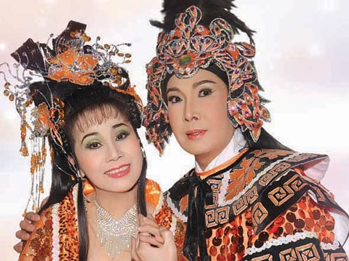 Nghệ sĩ Vũ Linh và Tài Linh. Ảnh: Minh Hoàng.