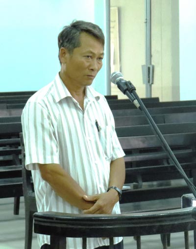 Bị cáo Mai Xuân Nhân tại phiên tòa phúc thẩm