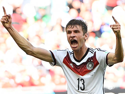 Với 8 bàn sau 7 trận tại các VCK World Cup, Mueller đang có thành tích ghi bàn khiến nhiều chân sút mơ ước Ảnh: REUTERS