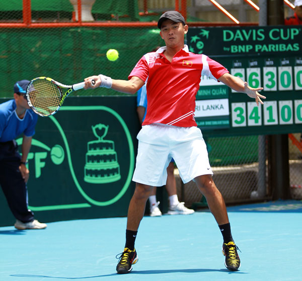 Tranh vé vớt trụ hạng Davis Cup: Minh Quân mở màn thuận lợi