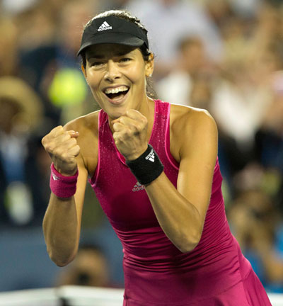 Ivanovic sau khi vượt qua Sharapova ở trận bán kết sáng 17-8 Ảnh: REUTERS