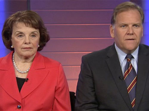 Thượng nghị sĩ Dianne Feinstein (tr&aacute;i) v&agrave; hạ nghị sĩ Mike Rogers Ảnh: ABC NEWS