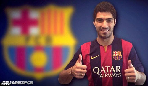 Án phạt của FIFA khiến Barcelona không thể làm lễ ra mắt Suarez Ảnh: EPA