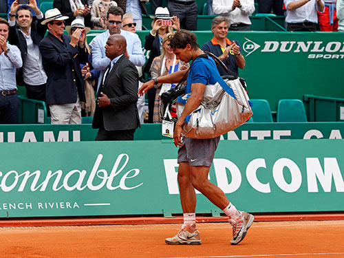 Nadal rời cuộc chơi sớm 2 giải đấu quen thuộc tại Monte Carlo và Barcelona Ảnh: REUTERS