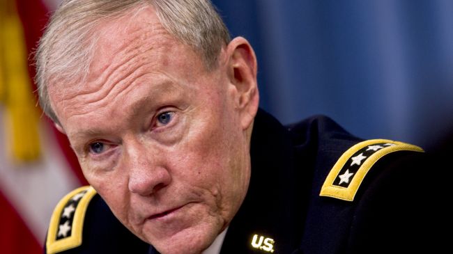 Chủ tịch Hội đồng Tham mưu trưởng Liên quân Mỹ, tướng Martin Dempsey. Ảnh: Press TV