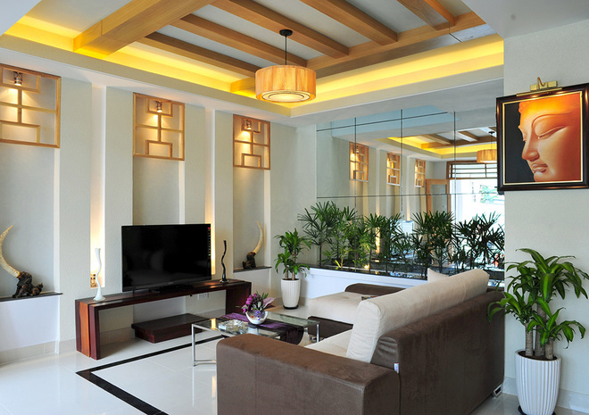 Không gian thoáng đãng trong nhà mặt phố 54 m2 ở Sài Gòn
