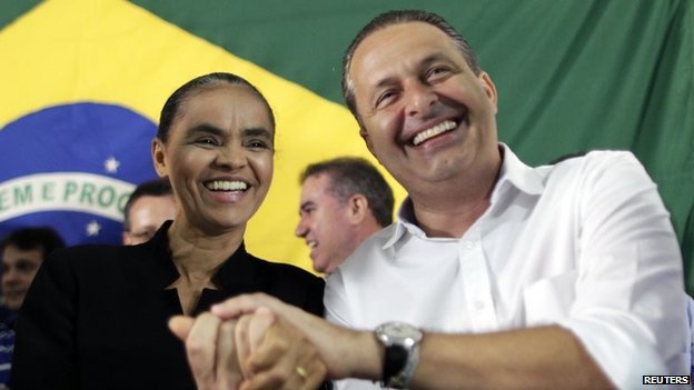 Cựu Bộ trưởng M&ocirc;i trường Brazil Marina Silva (tr&aacute;i) c&oacute; thể thay &ocirc;ng Campos ra tranh cử. Ảnh: Reuters