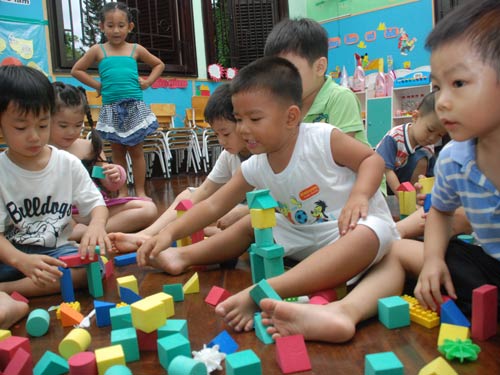 TP HCM: Tăng trẻ mầm non tại trường công lập