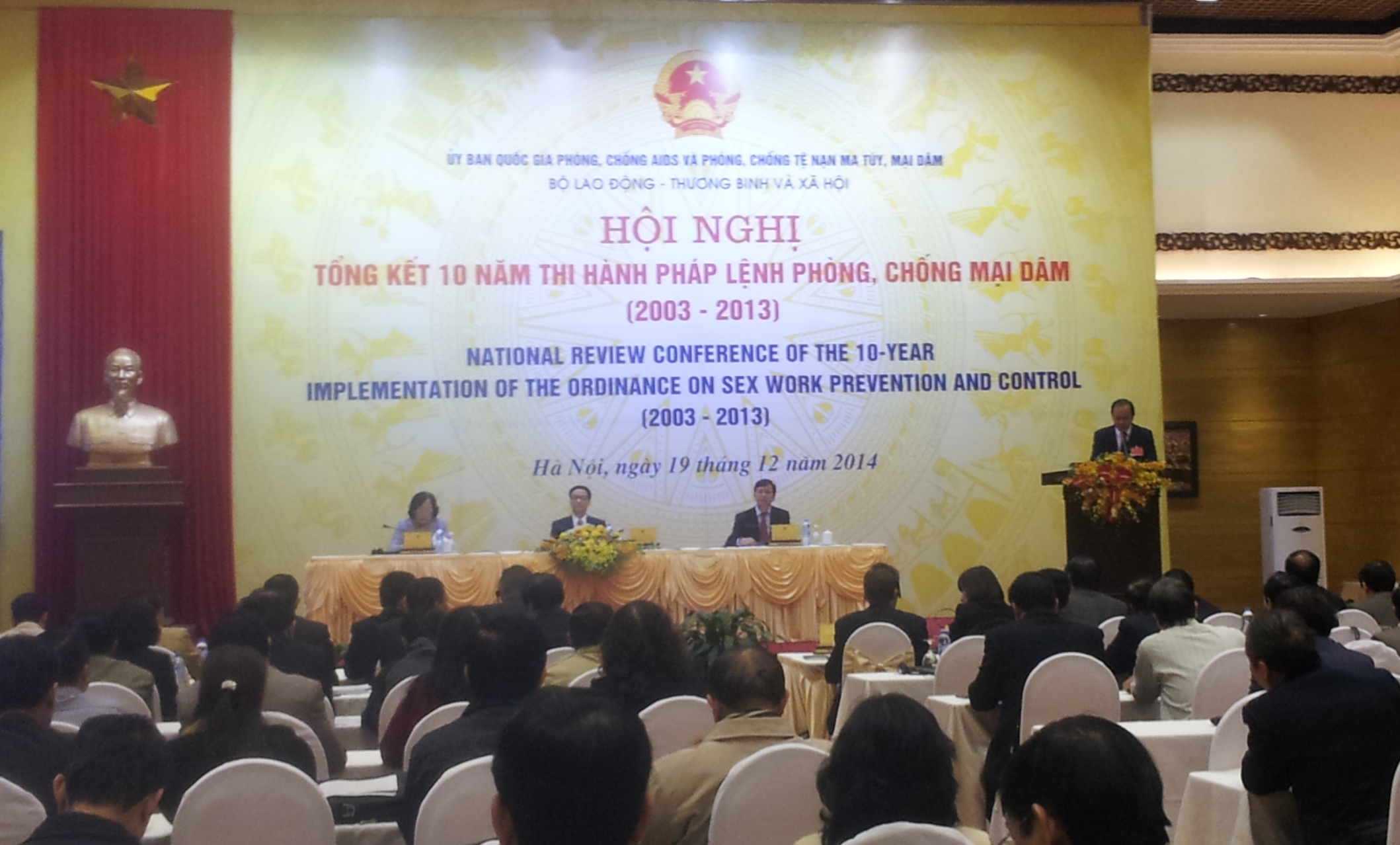 Hội nghị tổng kết 10 năm thi hành Pháp lệnh phòng, chống mại dâm. Ảnh: Văn Duẩn