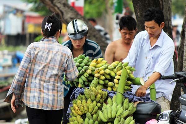 4. Nhiều thương lái đến đây mua để phân phối khắp các chợ tại Sài Gòn.