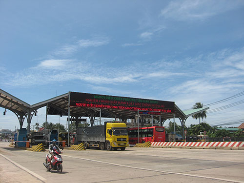 Trạm thu phí dự án đường tránh TP Biên Hòa nằm trên Quốc lộ 1A
