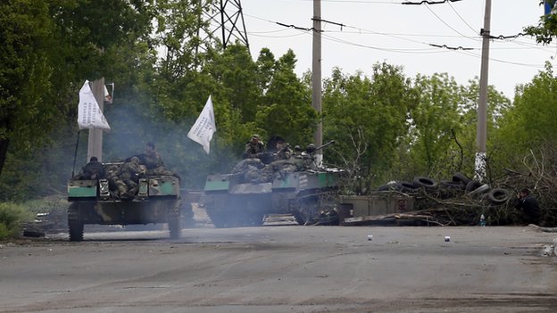 Quân Ukraine bị phục kích gần Slavyansk