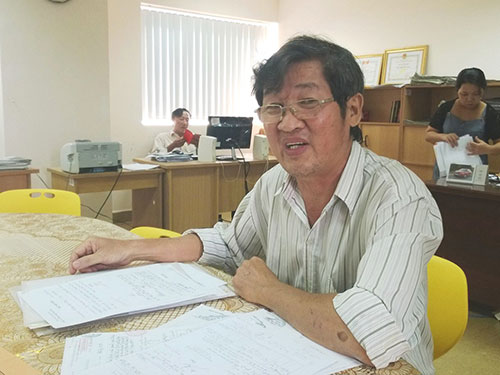 Ông Nguyễn Văn Thành trình bày sự việc tại Báo Người Lao Động