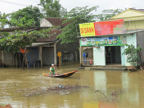 Huyện Quảng Điền bị ngập trong những ng&agrave;y qua
