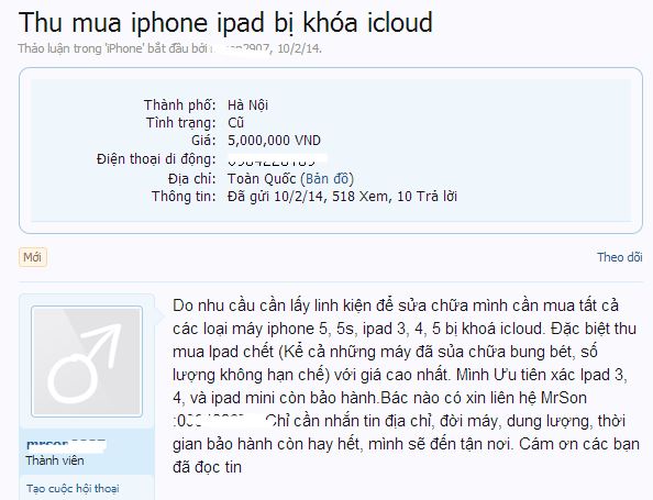 Việt Nam là bến cuối của những chiếc iPhone bị trộm