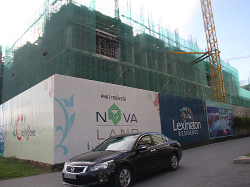 Dự án Lexington ở quận 2, TP HCM do Novaland làm chủ đầu tư đang được triển khai ráo riết