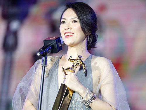 Chương Tử Di với giải Nữ diễn viên chính xuất sắc nhất tại Chinese Film Media Awards 2014