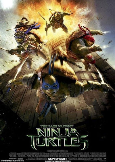 Tấm áp phích bị chỉ trích vì nhạy cảm của phim Ninja rùa Nguồn: Paramount