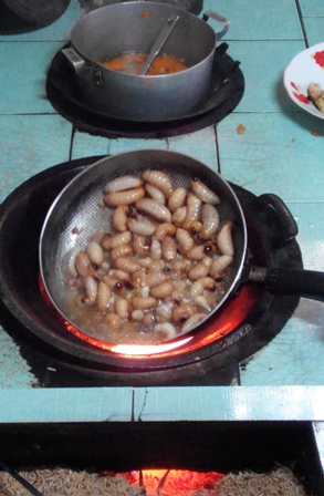 Th&ocirc;ng thường người chế biến &aacute;p mở đu&ocirc;ng trước, sau đ&oacute; mới cho củ h&agrave;nh v&agrave;o