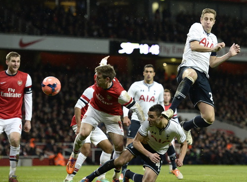 Tottenham g&acirc;y kh&oacute; cho Arsenal ở những ph&uacute;t đầu trận
