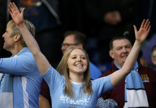 Niềm vui sớm của các cổ động viên Man City