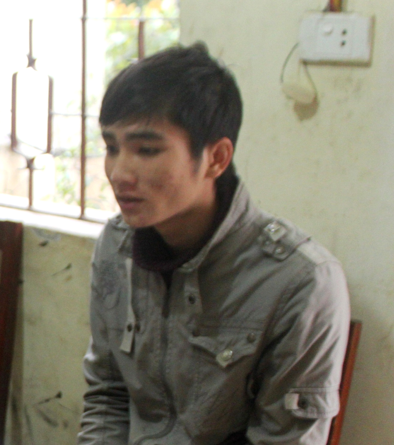 L&ecirc; Văn Thường tại cơ quan c&ocirc;ng an