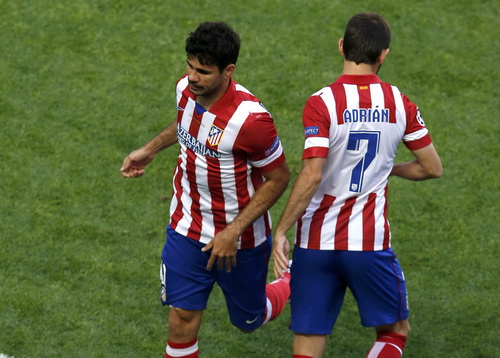 Diego Costa rời s&acirc;n từ ph&uacute;t thứ 9, để lại nỗi lo cho CĐV Atletico