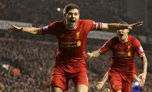 Gerrard mở tỉ số cho chủ nh&agrave; Liverpool