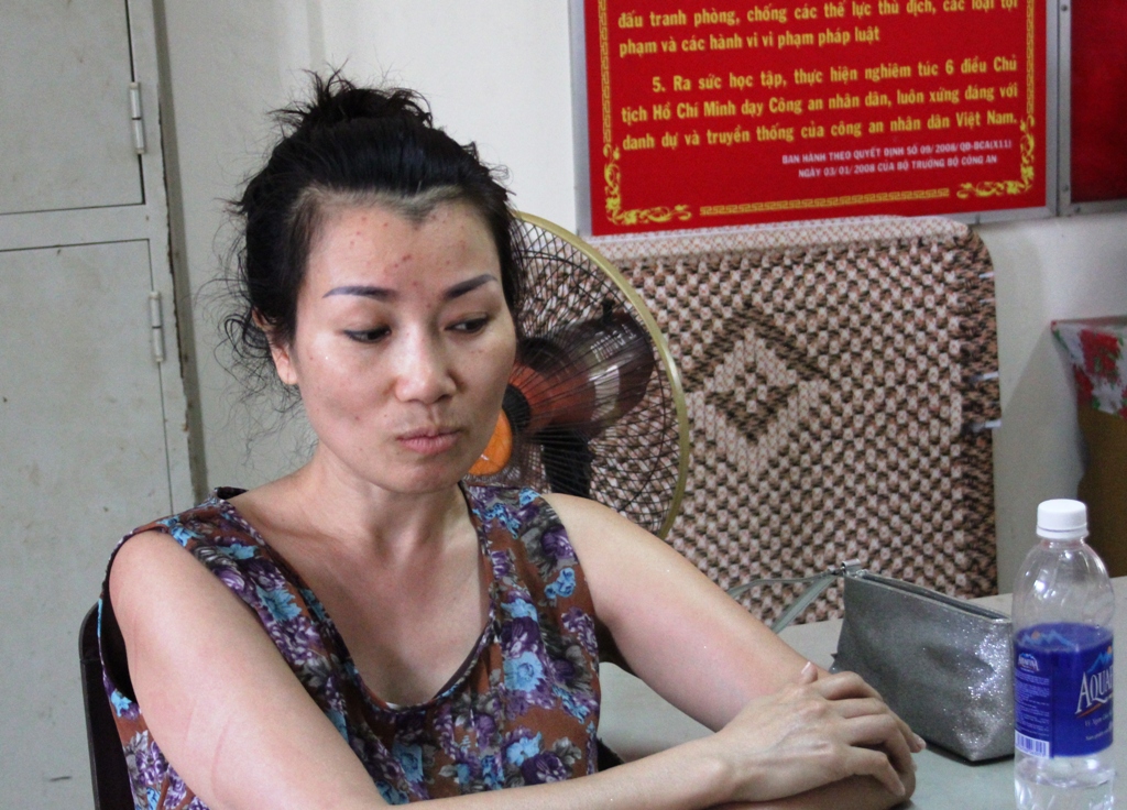 Ho&agrave;ng Như Nguyệt tại C&ocirc;ng an quận 7 &ndash; TP HCM.