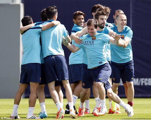 Messi hạnh phúc trong màu áo Barca