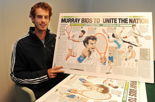 Andy Murray v&agrave; loạt ảnh của anh khi tham dự Wimbledon 2011