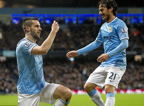 Alvaro Negredo v&agrave; David Silva