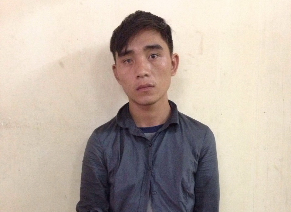 Đối tượng Ng&ocirc; Văn Trường bị bắt tại c&ocirc;ng an.