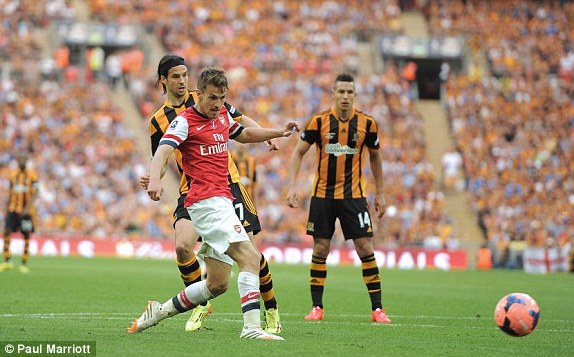 Pha ghi b&agrave;n của Aaron Ramsey ở hiệp phụ thứ nh&igrave;