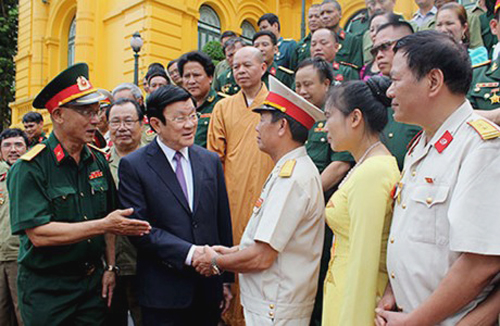 Chủ tịch nước tiếp cựu binh chiến đấu bảo vệ biên giới ở Vị Xuyên