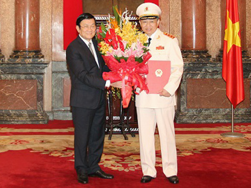 Thứ trưởng Tô Lâm được thăng hàm Thượng tướng