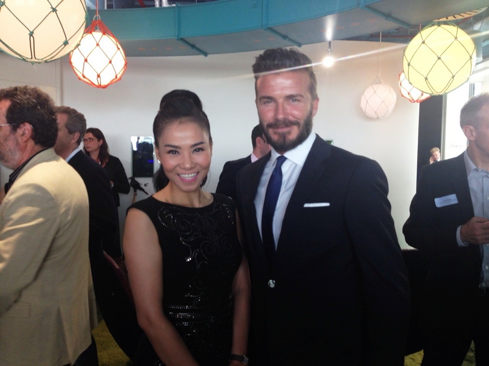 Thu Minh v&agrave; David Beckham