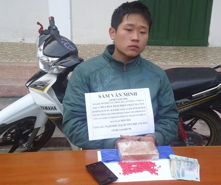 9X "ôm" 1 bánh heroin, 257 viên ma túy tổng hợp