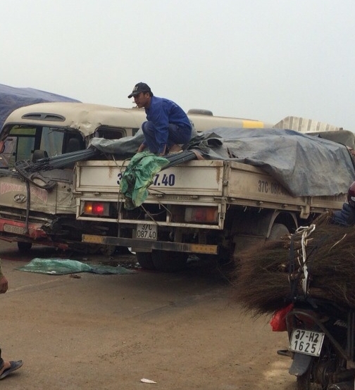 Hiện trường vụ tai nạn.