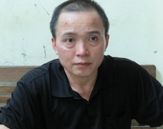 Đối tượng Sơn tại cơ quan c&ocirc;ng an.