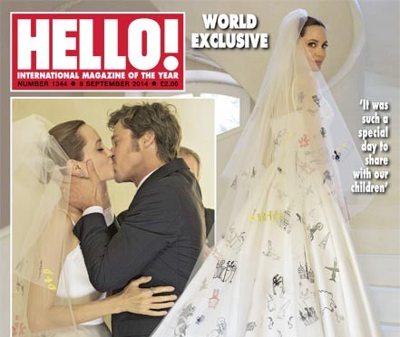 Hé lộ ảnh cưới của Angelina Jolie và Brad Pitt