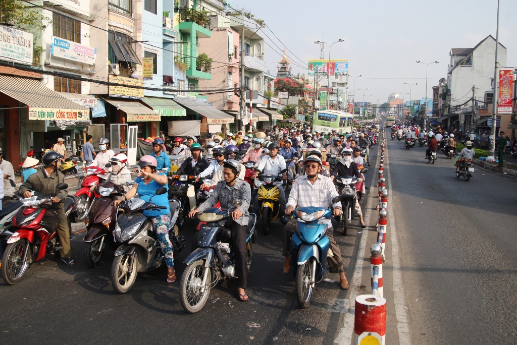 Kẹt xe nghi&ecirc;m trọng qua khu vực n&agrave;y
